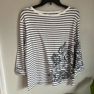 Coldwater creek striped blouse size medium